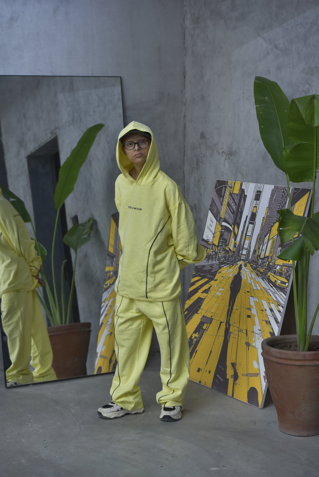 Yellowow Oversized Butter Yellow Tracksuit – Unisex Streetwear Tracksuit
