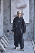 Black Oversized Tracksuit - Unisex Streetwear and Travel Tracksuit